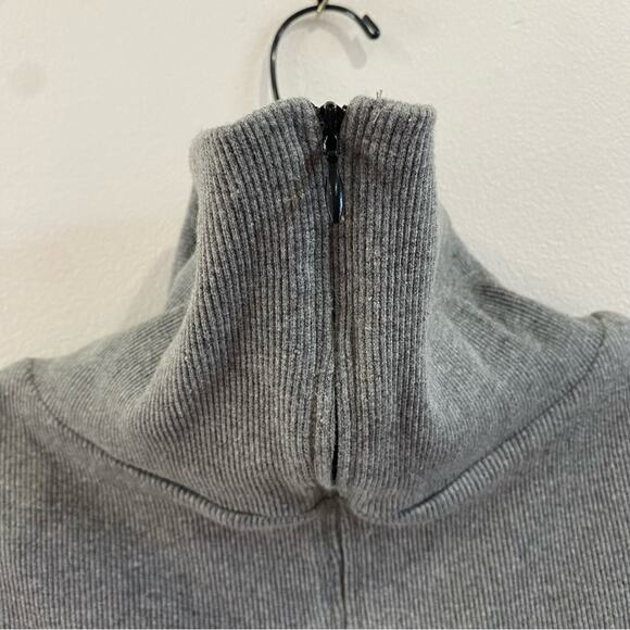 Nuvula Geometric Colorblock Long Sleeve Mock Neck Retro Mod Midi Dress Sz M - Picture 7 of 13